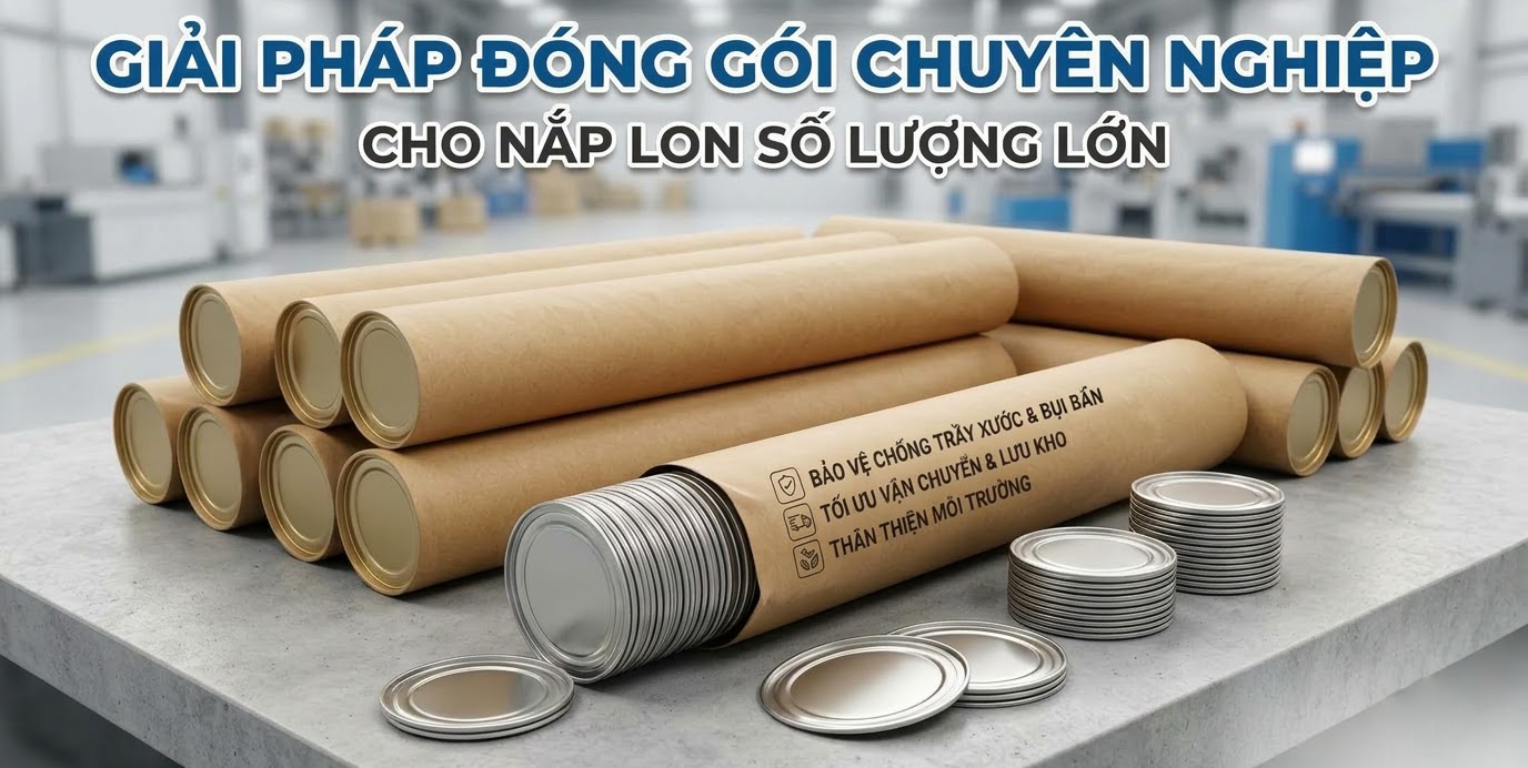 Giải pháp đóng gói chuyên nghiệp cho nắp lon số lượng lớn