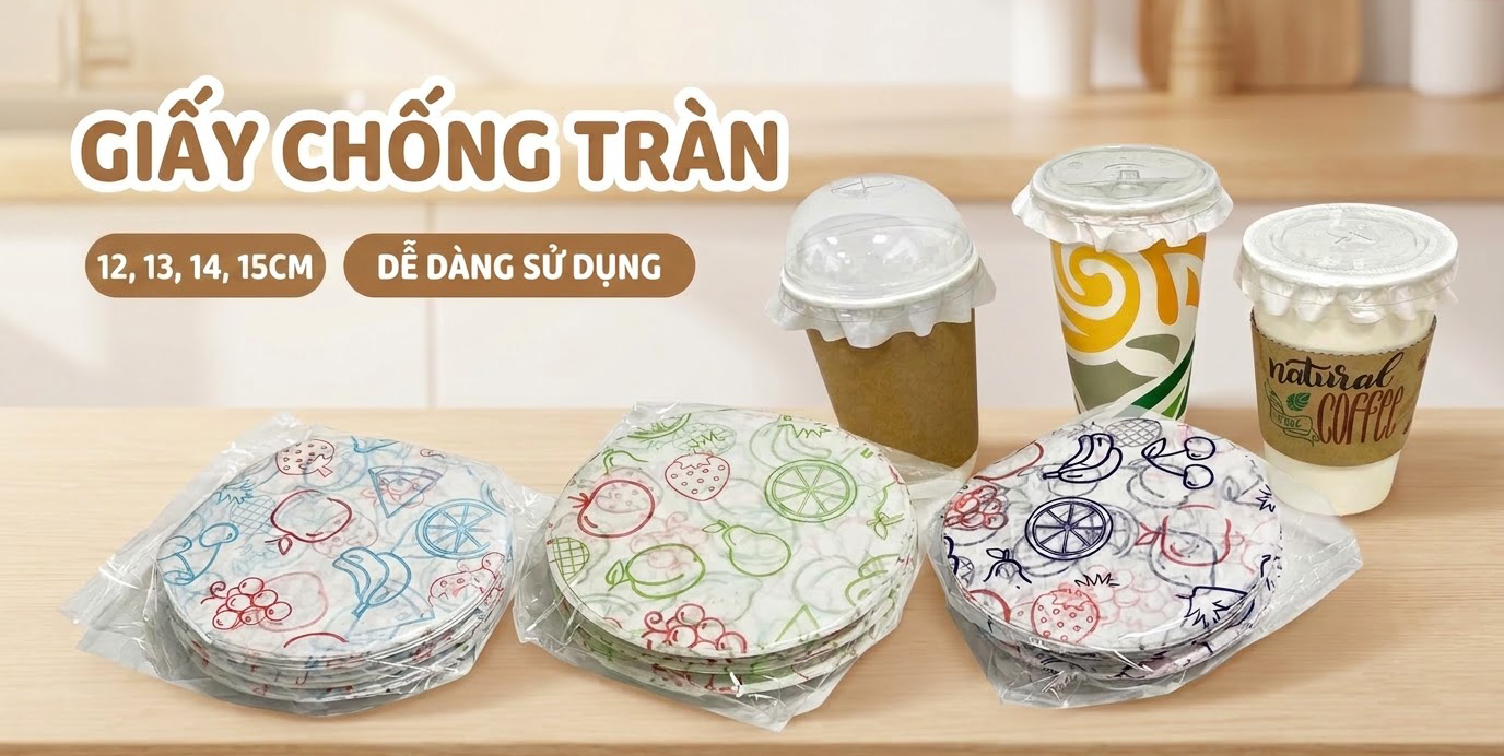 Giấy chống tràn 12cm - 13cm - 14cm - 15cm