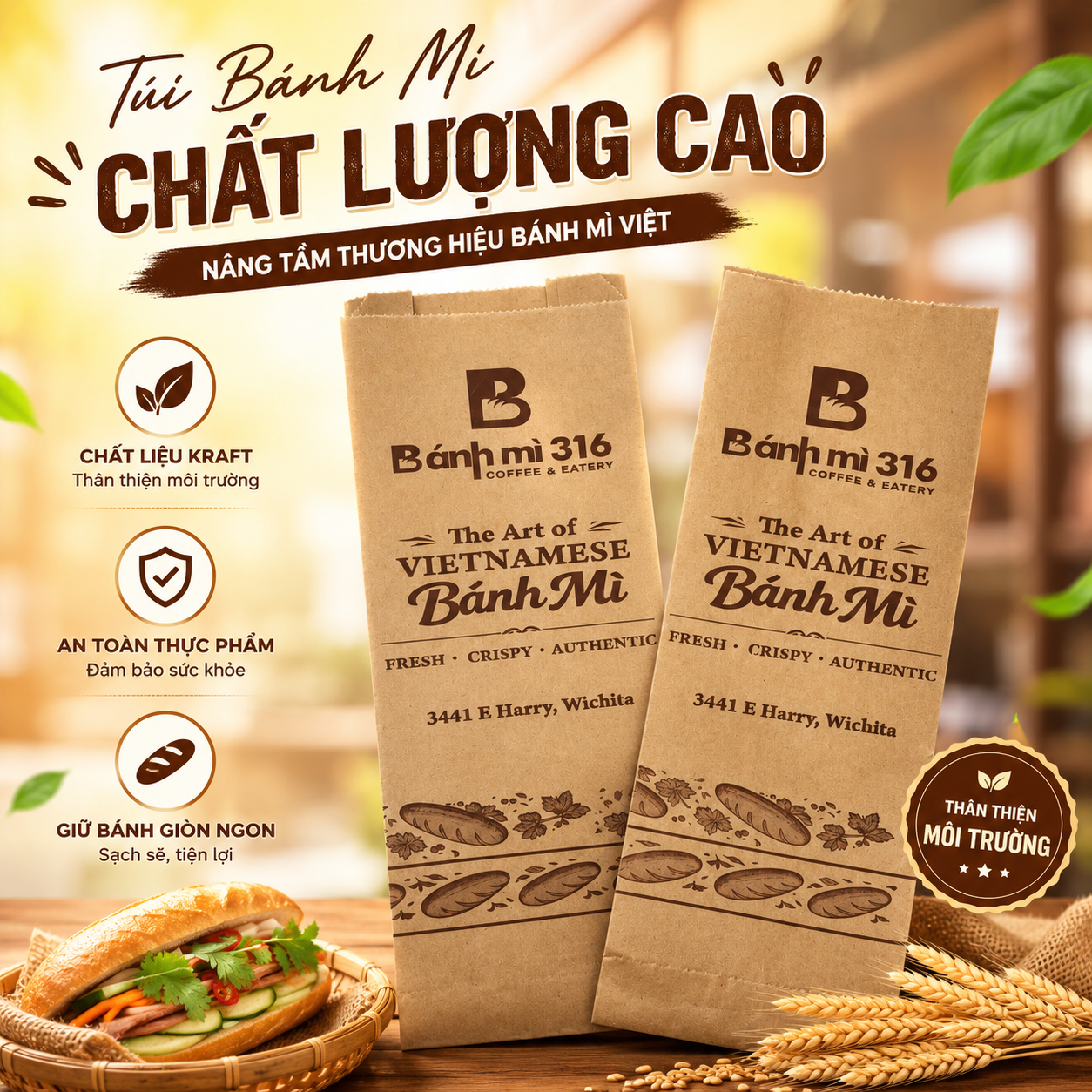 Túi bánh mì 316 chất lượng cao
