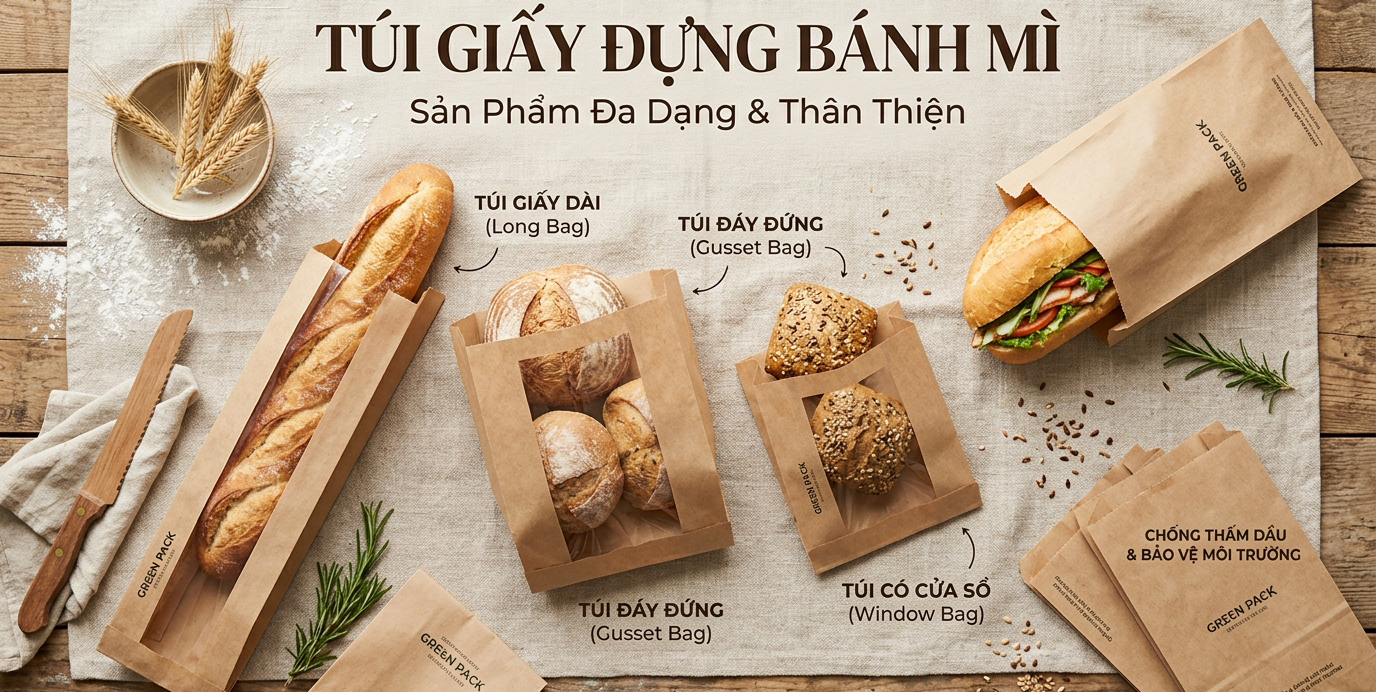 Túi đựng bánh mì đa dạng và thân thiện