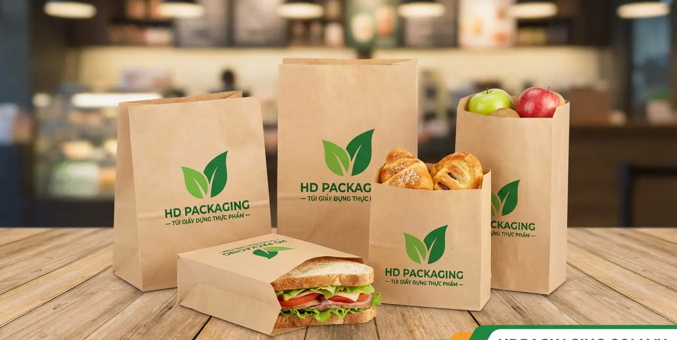 Túi giấy đựng thực phẩm chống dầu HD Packaging